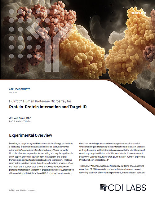 HuProt™ Proteome Microarray for Protein-Protein Interactions and Target ID