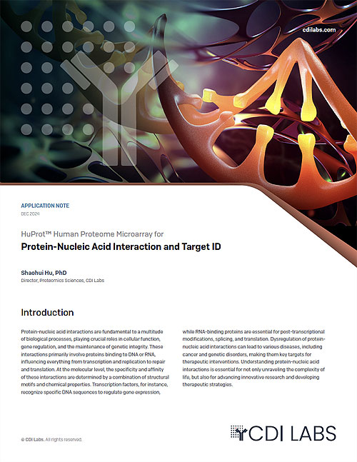 HuProt™ Proteome Microarray for Protein-Nucleic Acid Interaction and Target ID