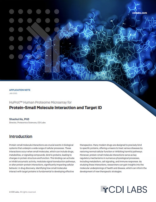 HuProt™ Proteome Microarray for Protein-Small Molecule Interaction and Target ID